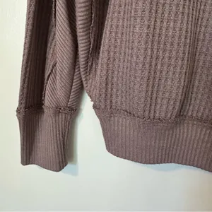 Free People Santa Clara Thermal Waffle Knit Long Sleeve Womens Small thumbnail 5