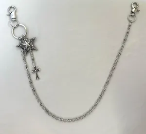 Pentagram Star Cross Pants Chain for Men Women,Jeans Chain,Keys Chain,Biker Wallet Chain,Streetwear Punk Hip Hop Unisex Style thumbnail 3