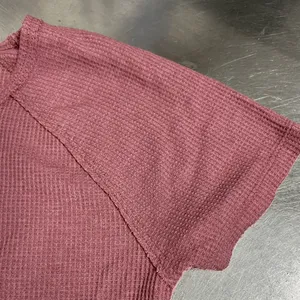 American Eagle Women’s Pink Short Sleeve Waffle Knit Top - Medium - VGUC thumbnail 4