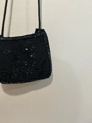 Vintage beaded purse Black thumbnail 2