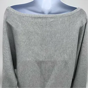 Zara Light Gray Off-the-Shoulder Sweater thumbnail 5