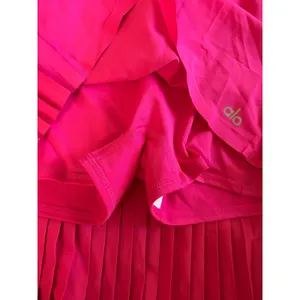 ALO NEW Aces Tennis Skirt Size Large In Neon Pink thumbnail 6