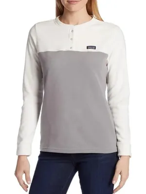 Patagonia Micro D Fleece Henley Colorblock Shirt Women’s Small thumbnail 1