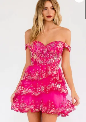 PromGirl Pink Homecoming Dress thumbnail 1