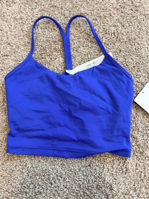 NWT Lululemon Flow Y Cropped Tank Top B/C Cup size xxs beach ball light support thumbnail 5