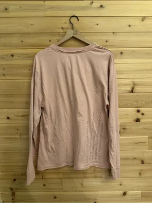 Taylor Swift Medium Pink Folklore Peace Long Sleeve Henley Cotton Lightweight thumbnail 4