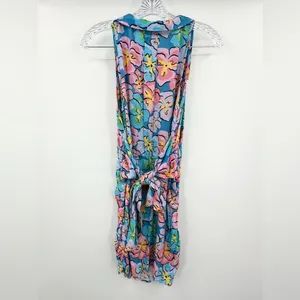 For Love‎ and Lemons Yasmin Blue Pink Mini Dress Size Medium thumbnail 3