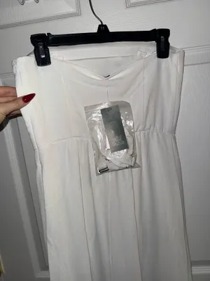 Wild Fable White Strapless Jumpsuit thumbnail 5