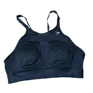 Gymshark High Support Mesh Sports Bra Womens M Black Adjustable‎ Straps Hook thumbnail 1