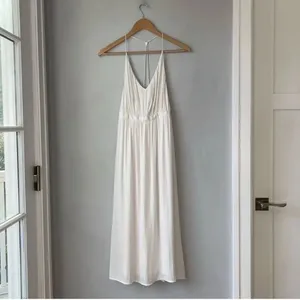 Kimchi Blue White Silky T Strap Midi Dress thumbnail 2