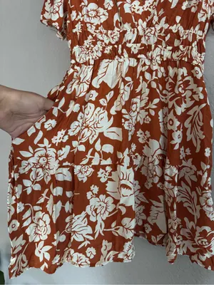 Cupshe • Mini Dress • Always & Forever • Floral Print • Orange • Small thumbnail 9