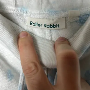 Roller Rabbit Blue Monkey Tie Dye White and Blue Sweatpants Size Medium thumbnail 5