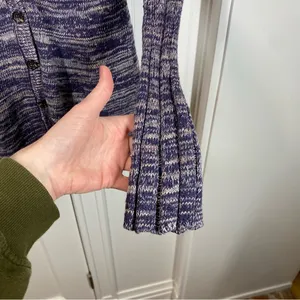 Free People Rachel Cardigan Sweater‎ Dress Purple Button Mini Marled V-neck thumbnail 5