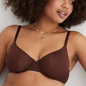 NWT Smoothez by Aerie Mesh Unlined Balconette Bra in Dark Maple Brown - 36C thumbnail 1
