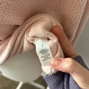 Aerie Mockneck Baby Pink Sherpa Sweater Sweatshirt Top Tie Waist Size Small thumbnail 3