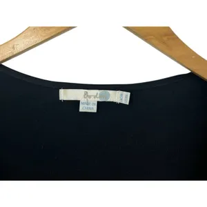Boden Womens Mabel Jersey Dress 16L Black Ruched Knee Length Minimalist thumbnail 7