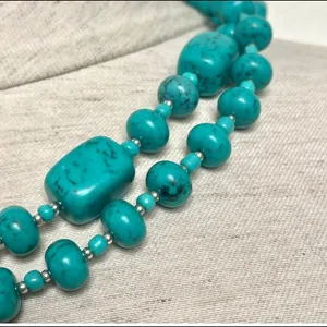 Premier Designs double stranded turquoise necklace thumbnail 6