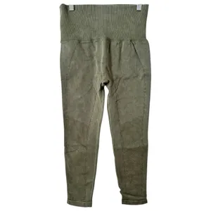 NWT Halara Mineral Green Ribbed High Waisted Tummy Control 7/8 Leggings Large thumbnail 2