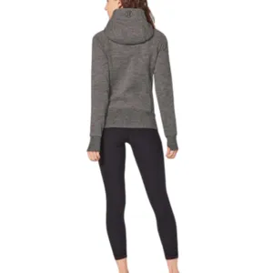 LULULEMON Scuba Hoodie Light Cotton Fleece Sz 10 Gray Everyday Outdoor Travel thumbnail 4
