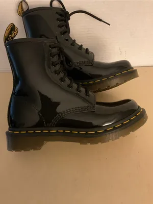 Dr. Martens women Black Patent leather Combat Boots US 5 thumbnail 10
