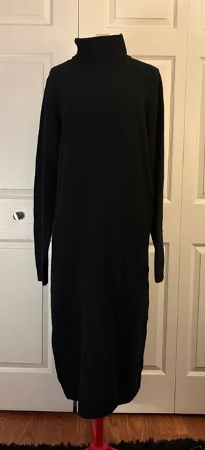 Black Gap Turtleneck Sweater Dress L Tall thumbnail 1