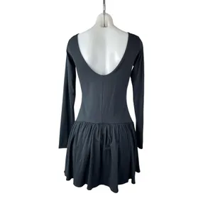 Abercrombie & Fitch Black Long Sleeve Open Back Fit & Flare Mini Dress Size M thumbnail 4