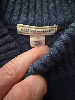Melrose and Market Blue Crewneck Sweater M thumbnail 3