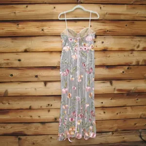 Mac Duggal 68896 Silver Sleeveless Bustier Floral Applique Gown thumbnail 12