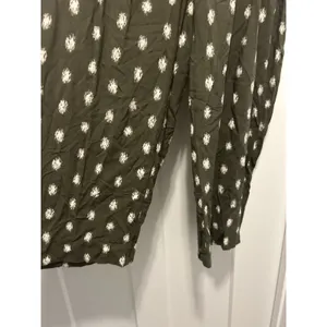 Est. 1946 Women’s Size 12 Wide Leg Pants Olive Green Boho Granola Teacher Casual Fun Zip thumbnail 2