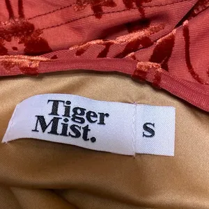 Tiger Mist Orange Floral Jacquard Sleeveless Cami Camisole Tank Crop Top Size S thumbnail 3