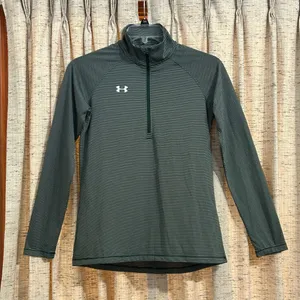 Under Armour HeatGear Stripe Tech Quarter Zip Pullover  thumbnail 1