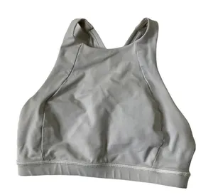 Lululemon Sportsbra Women Size 4 Grayish White Activewear Yoga 10-746 thumbnail 1