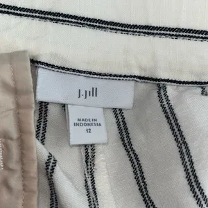 J Jill White w/Black Stripes Wide Legged Pants thumbnail 6