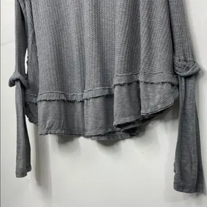 Free People We The Free Laguna Thermal Tunic Top Gray Size Medium oversized thumbnail 8