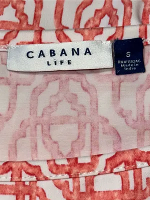 Cabana Life Women’s Size S Pink Coral White Medallion Patterned Mini Dress thumbnail 5