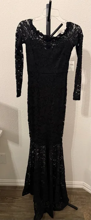 Windsor Dress Formal Black Long / long sleeve  thumbnail 1