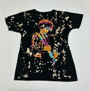 Jimi Hendrix Graphic T-Shirt Small Bleach Splatter Acid Wash Rock Band Tee thumbnail 1
