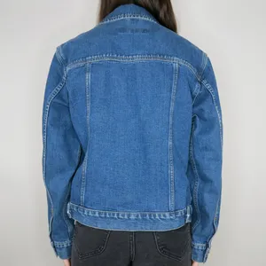 Vintage 90s Eddie Bauer Denim Jacket - Dark Blue Jean Trucker Jacket thumbnail 5