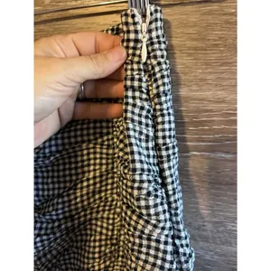 Abercrombie Fitch Mini Skirt Gray White Checkered Plaid Zip Size Small S thumbnail 4