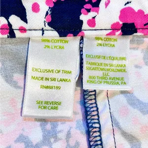 Lilly Pulitzer Hazelle Beyond The Sea Print Stretch Athletic Shorts Size 6💛 thumbnail 9