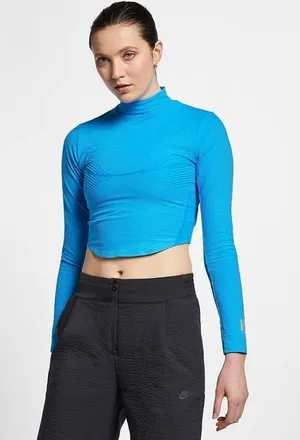 Nike Blue Long Sleeve Dri-Fit Top thumbnail 4