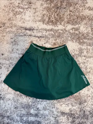Athleta Deep Green Active Skirt with Striped Waistband thumbnail 4