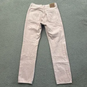 Levi's 501 Original Fit Jeans Pink Button Fly Straight Leg Women's 26 x 30 thumbnail 4