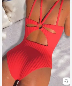 Cut Out Coral One Piece Red thumbnail 2