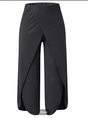 Woman’s Slit Black Pants Size 2X thumbnail 4
