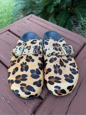 ALOHAS Halia Leopard Print Buckle Mules Clogs EU 41 US 10.5 $220 thumbnail 4