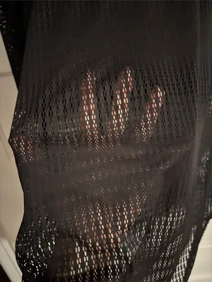 Black Mesh Tunic Swim Cover Up thumbnail 4