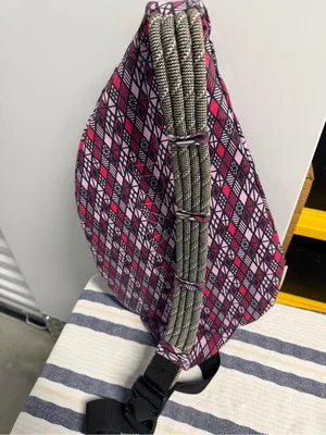 KAVU Rope Sling Backpack Pink Black Geometric Crossbody Travel Hiking Bag thumbnail 3