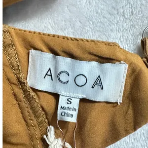 ACOA Bralette Crop Top Women's Small Brown Strappy Twisted Front Elastic Back thumbnail 3