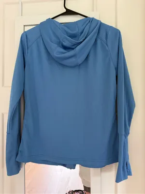 Mountain and Isles Light Blue Women's Hooded Zip-Up Jacket Size M thumbnail 2